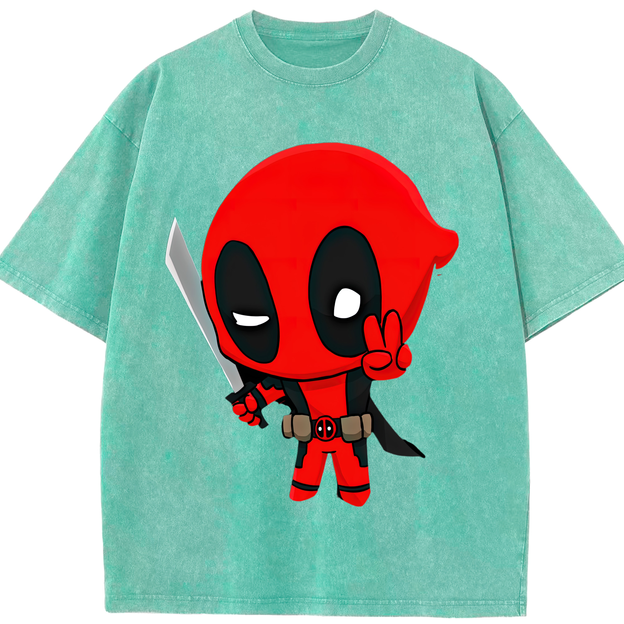 （画像用） Deadpool デッドプール 綿100% ヴィンテージ風 半袖Tシャツ（フロントプリント）